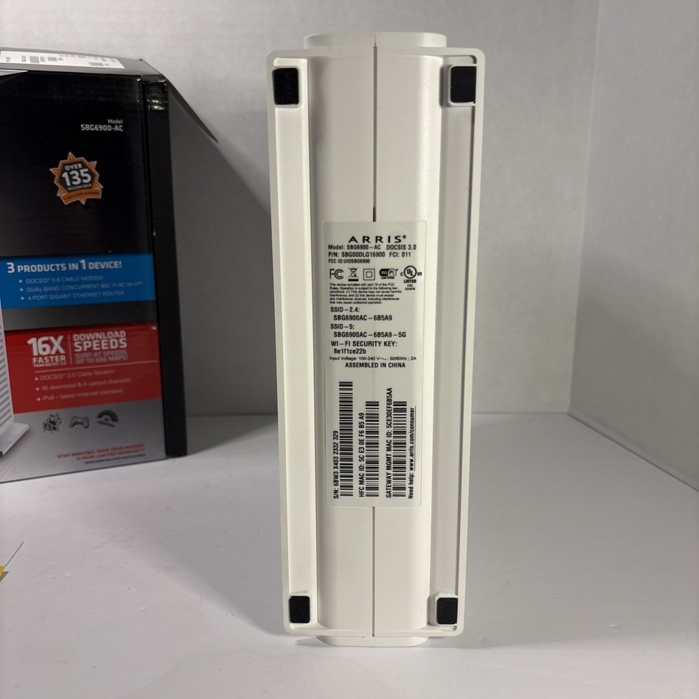 ARRIS SURFboard SBG6900-AC Cable Modem WiFi Router DOCSIS 3.0 AC1900 Dual Band - Picture 9 of 9